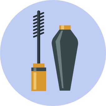 メイク用品のイラスト